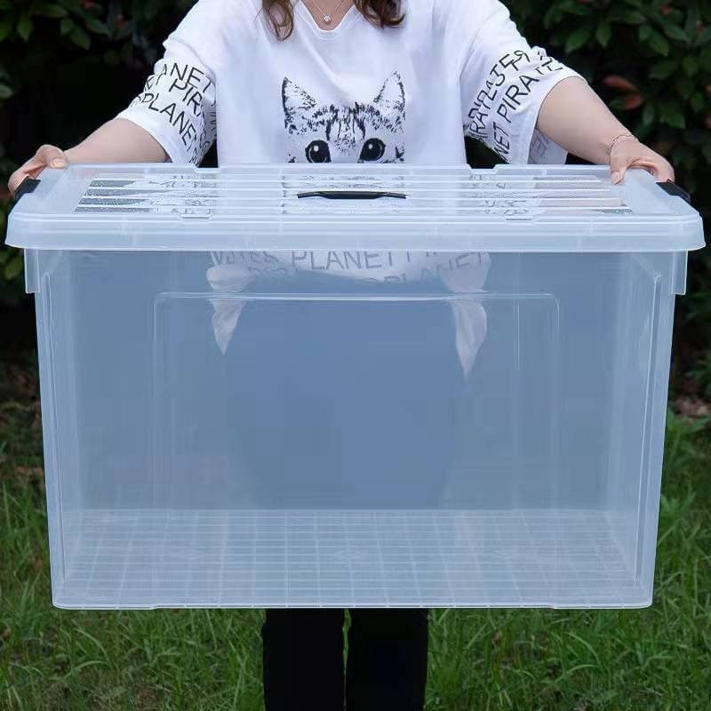 กล่องเก็บของ BOX ความจุสูง กล่องพลาสติก กล่องเก็บของ โปร่งใส เก็บเสื้อผ้า ได้เก็บของเล่น การลดราคาแบบจำกัดเวลา