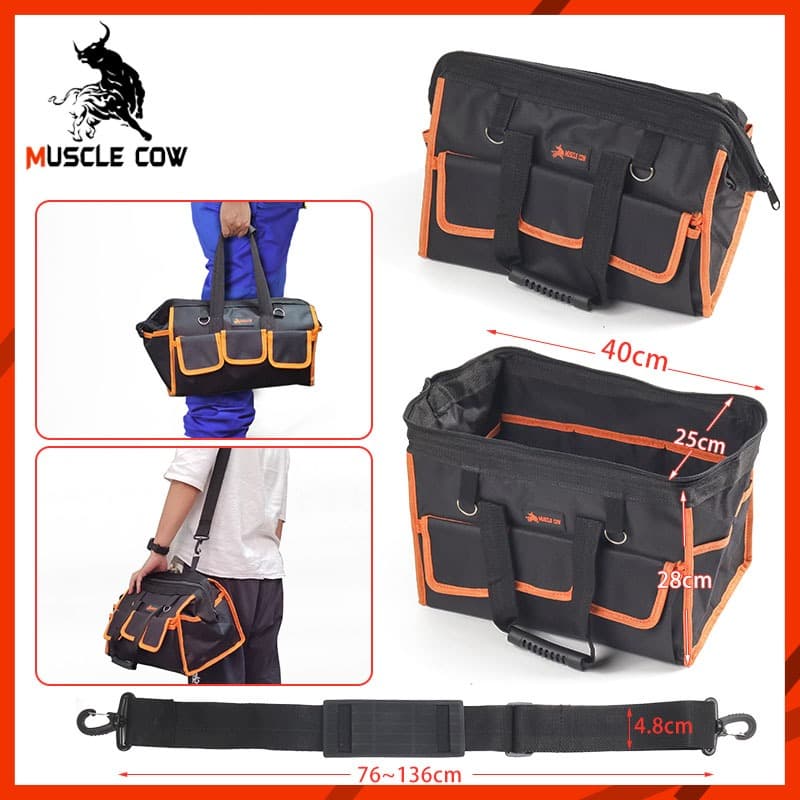 Muscle Cow คุณภาพสูง ชุดเครื่องมือช่าง แพ็คเกจช่างไฟฟ้า กระเป๋าเครื่องมือ กระเป๋าช่าง กระเป๋าใส่เครื่องมือ… รูปที่ 1