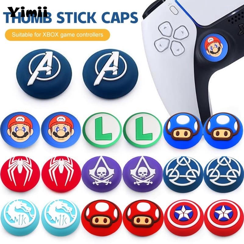Vgtime ฝาครอบปุ่มกดจอยสติ๊ก ซิลิโคนนิ่ม สําหรับ Sony Playstation 5 PS5 PS4 PS3 PS2 XBOX ONE 1 ชิ้น รูปที่ 1