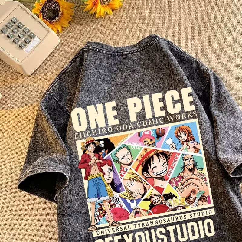เสื้อฟอกวินเทจผู้หญิงเท่ๆ oversize ผ้าฝ้าย 100% เสื้อผ้าแฟชั่นสไตล์เกาหลี ฮิปฮอป…