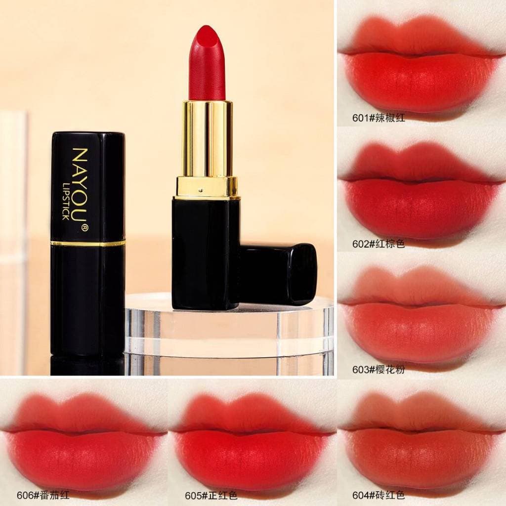C.306.ลิปนายู Na You Lipstick ลิปสติกกันน้ำชุ่มชื้นริมฝีปาก ติดทน สีสวย ดูแพงลิปแบรนแท้ ลิปเนื้อแมท รูปที่ 1