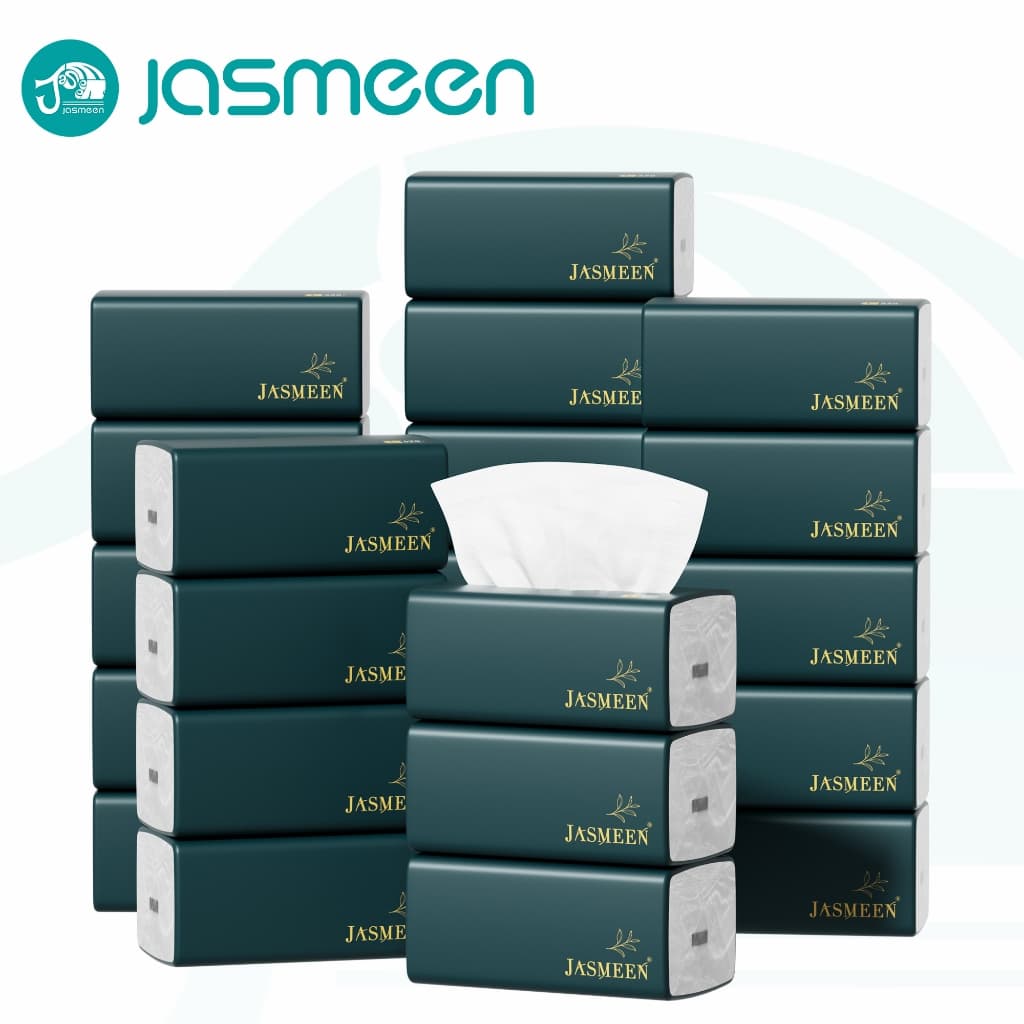 JASMEEN (พร้อมส่งจากไทย)กระดาษทิชชู่ กระดาษชำระ กระดาษทิชชู่เช็ดหน้า ทิชชู่เช็ดมือ 1ห่อ420 แผ่น หนา5ชั้น 1… รูปที่ 1