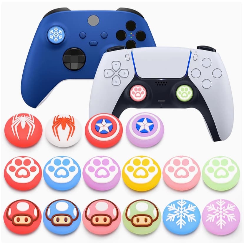 (COD)(1อัน) ซิลิโคนหุ้มปุ่มอนาลอคจอย PS5 /PS4 /PS3 /PS2 /Xbox Series /Xbox /Joy Pro Switch /Grip Cap,… รูปที่ 1