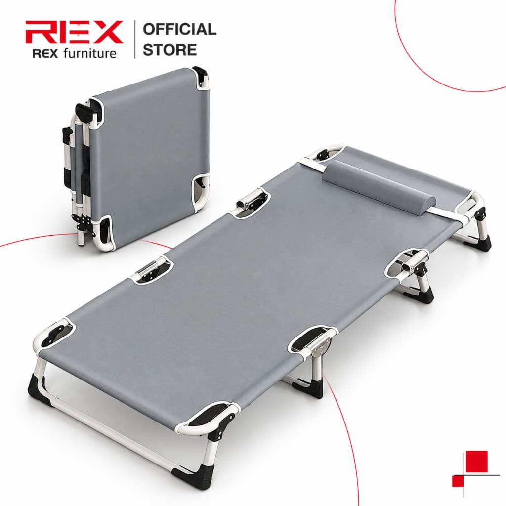 REX เตียงพับ, เตียงเดี่ยว, เก้าอี้เลานจ์พักกลางวันในสำนักงาน, เตียงเหล็กเรียบง่ายในครัวเรือน,…