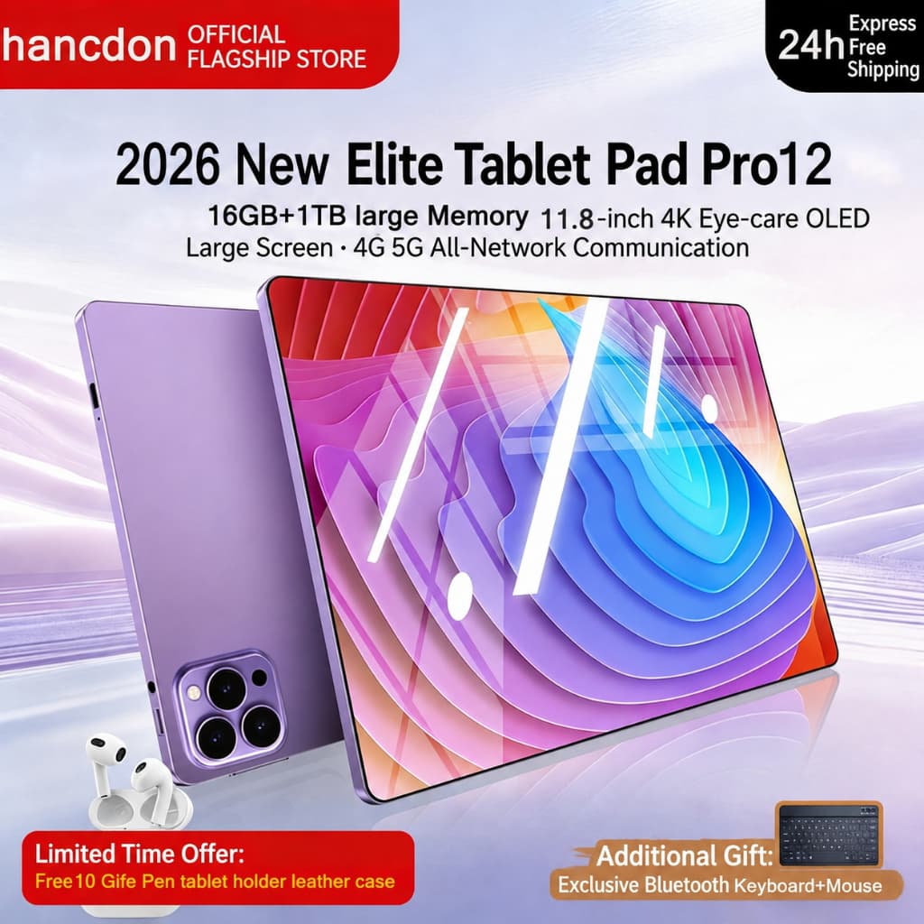 แท็บเล็ต 11.8นิ้ว Android14 [16GB RAM+1TB ROM] 12000mah DualSIM 5G LTE +WiFi 2.4/5G แท็บเล็ต คอมพ รูปที่ 1