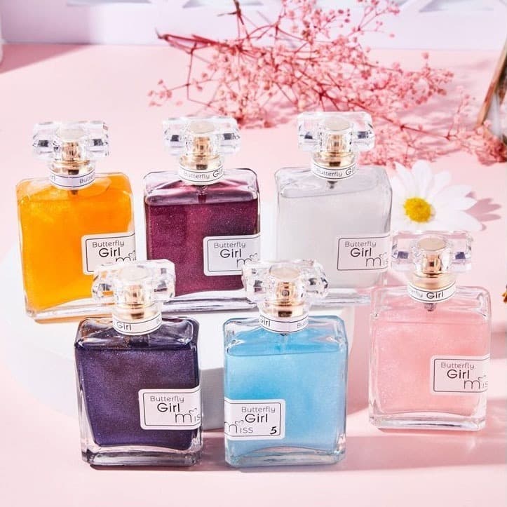 น้ำหอม Butterfly Girl Miss กลิ่นหอมติดทน 50ml มีกลิตเตอร์วิ้ง น้ำหอมผู้หญิง หวานหรู สดชื่น ใช้ได้ทุกวัน รูปที่ 1