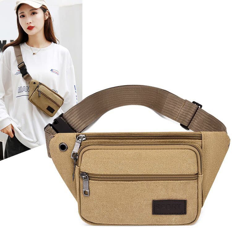 กระเป๋าเอวผู้ชาย, กระเป๋ากีฬากันน้ำ, กระเป๋า Crossbody สามชั้น, กระเป๋าไหล่เดียว รูปที่ 1
