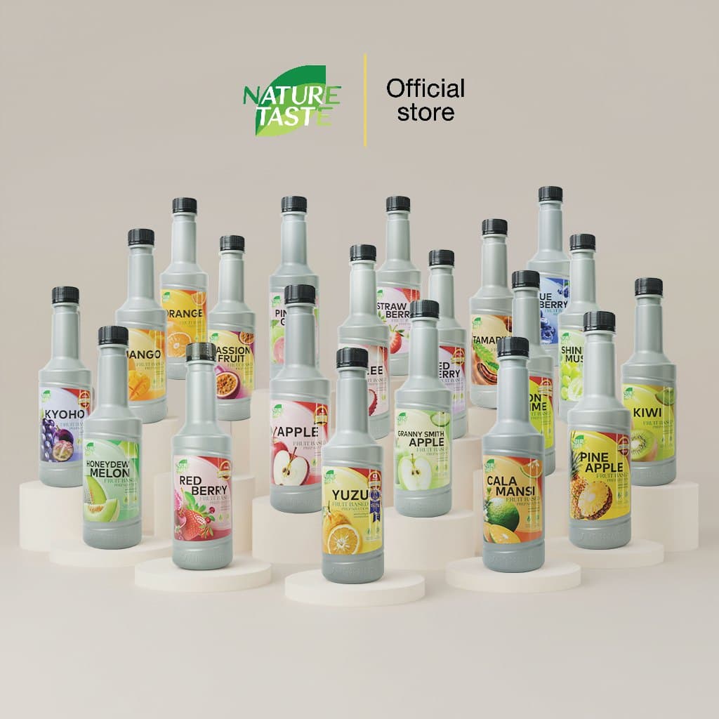 Nature Taste น้ำผลไม้เข้มข้นฟรุตเบสพรีเพอเรชั่น เพียวเร่ 21 รสชาติ ตราเนเจอร์เทส ขนาด 840 ml.…