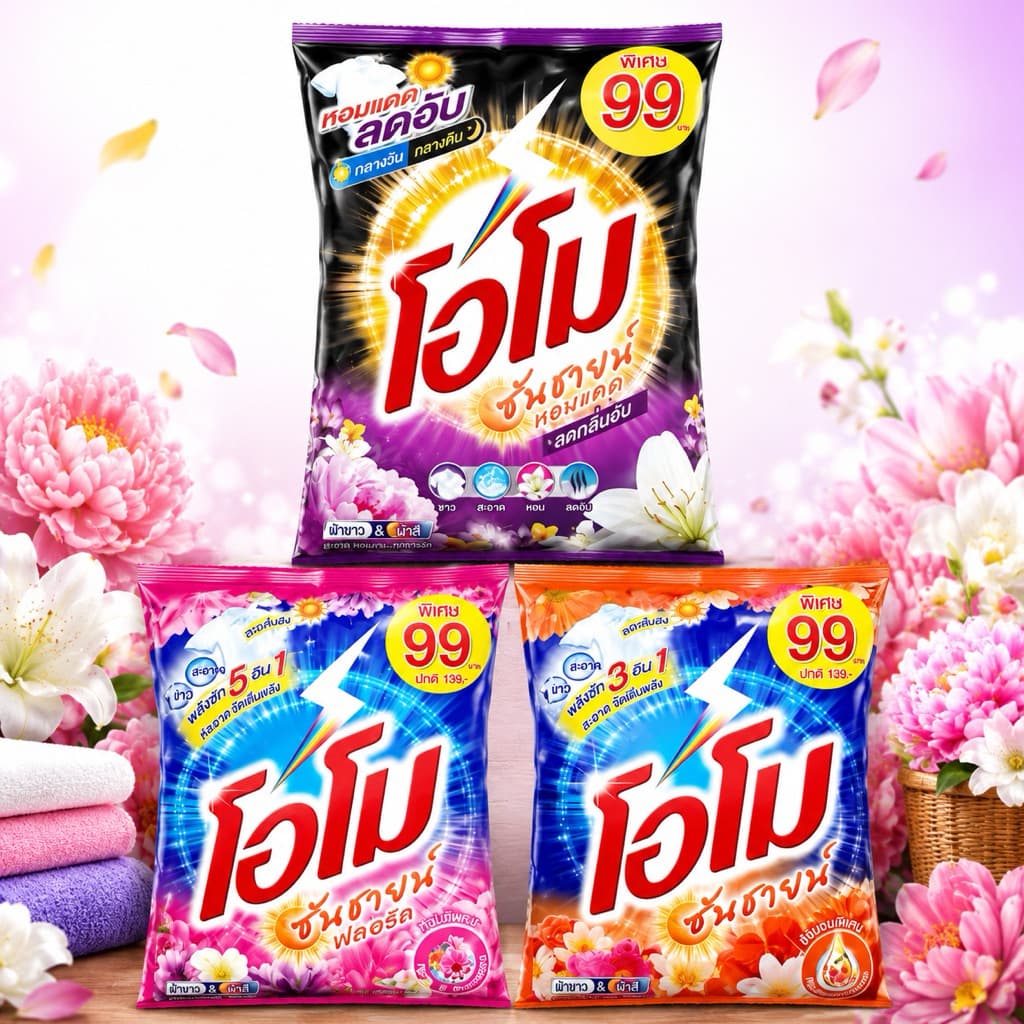โอโม่ ผงซักฟอกขนาด 2600 กรัม