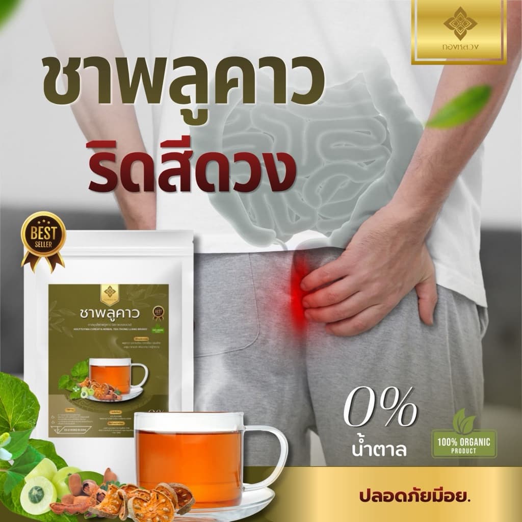 🌱ชาพลูคาว ตราทองหลวง🌱ของเเท้ พร้อมส่ง รูปที่ 1