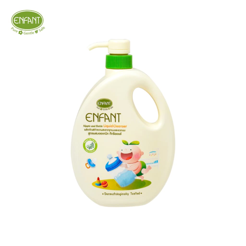 Enfant (อองฟองต์) ผลิตภัณฑ์ทำความสะอาดจุกนมและขวดนม สูตร Double Cleanser 1ขวด 700ml.