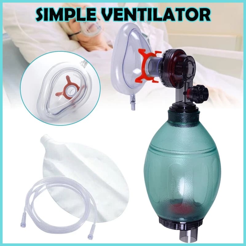 อุปกรณ์ช่วยหายใจมือบีบผู้ใหญ่ Ambu Bag PVC สีเขียว เป็นอุปกรณ์การกู้ชีพและดูแลทางเดินหายใจและการช่วยหายใจ…