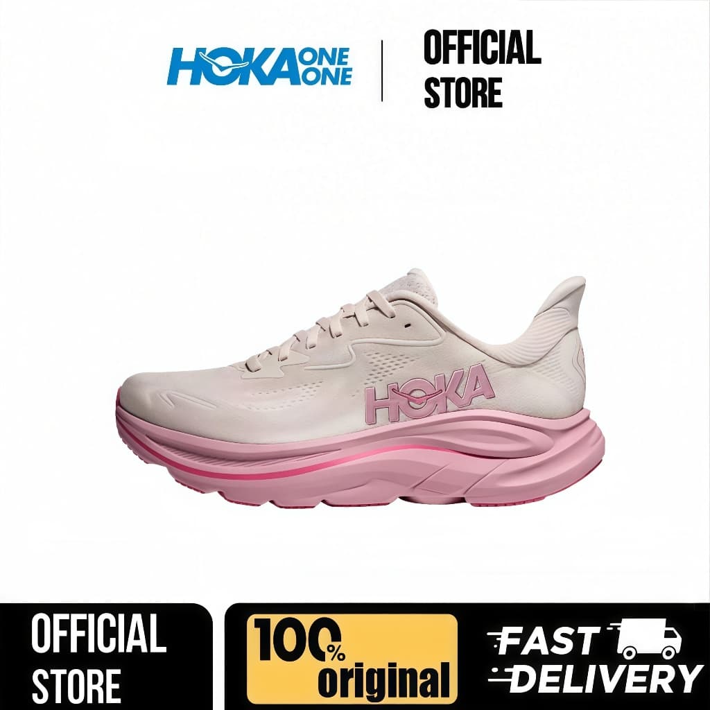 HOKA ONE ONE Clifton 10 รองเท้าวิ่งสำหรับผู้หญิง ออกแบบเพื่อกันกระแทก ระบายอากาศดี และมีน้ำหนักเบา รูปที่ 1