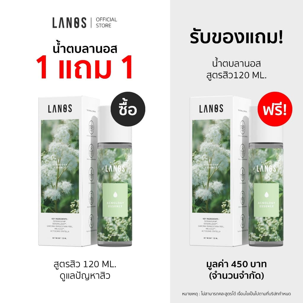 Lanos Acnology Essence (น้ำตบลานอส สูตรสิว) น้ำตบสำหรับผิวเป็นสิวง่าย เหมาะสำหรับผู้มีปัญหาสิว สิวอักเสบ…