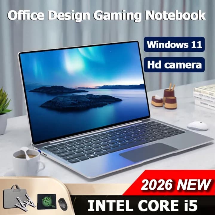 แล็ปท็อป Intel Core i5 8265U ขนาด 14 นิ้ว พกพาสะดวกสำหรับนักเรียน นักศึกษา และธุรกิจ แล็ปท็อปสำหรับเล่นเกม… รูปที่ 1
