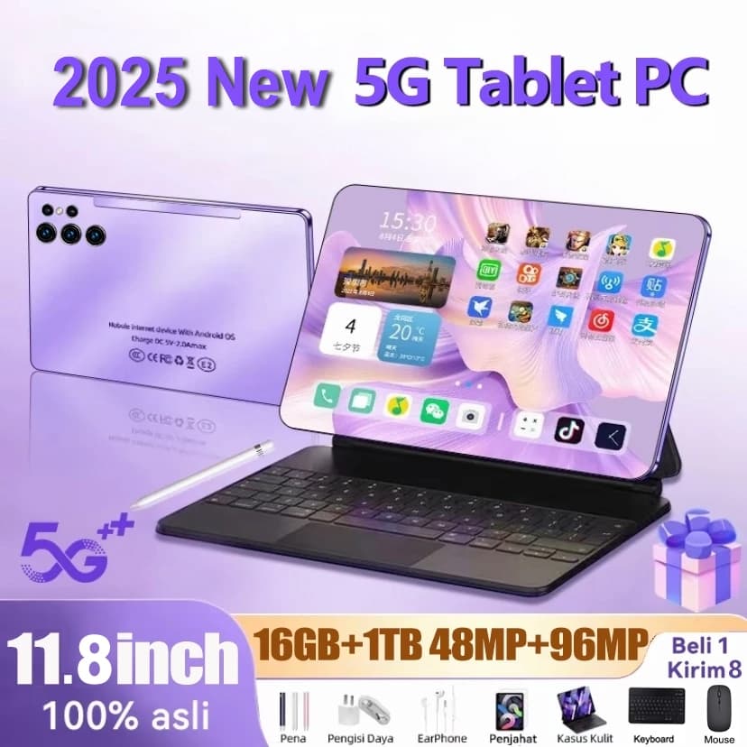 ลดล้างสต็อก ราคาพิเศษ แท็บเล็ต 11.8นิ้ว Android [16GB RAM+1TB ROM] 10000mah 5GWiFi 2.4/5G แท็บเล็ต คอมพิ รูปที่ 1