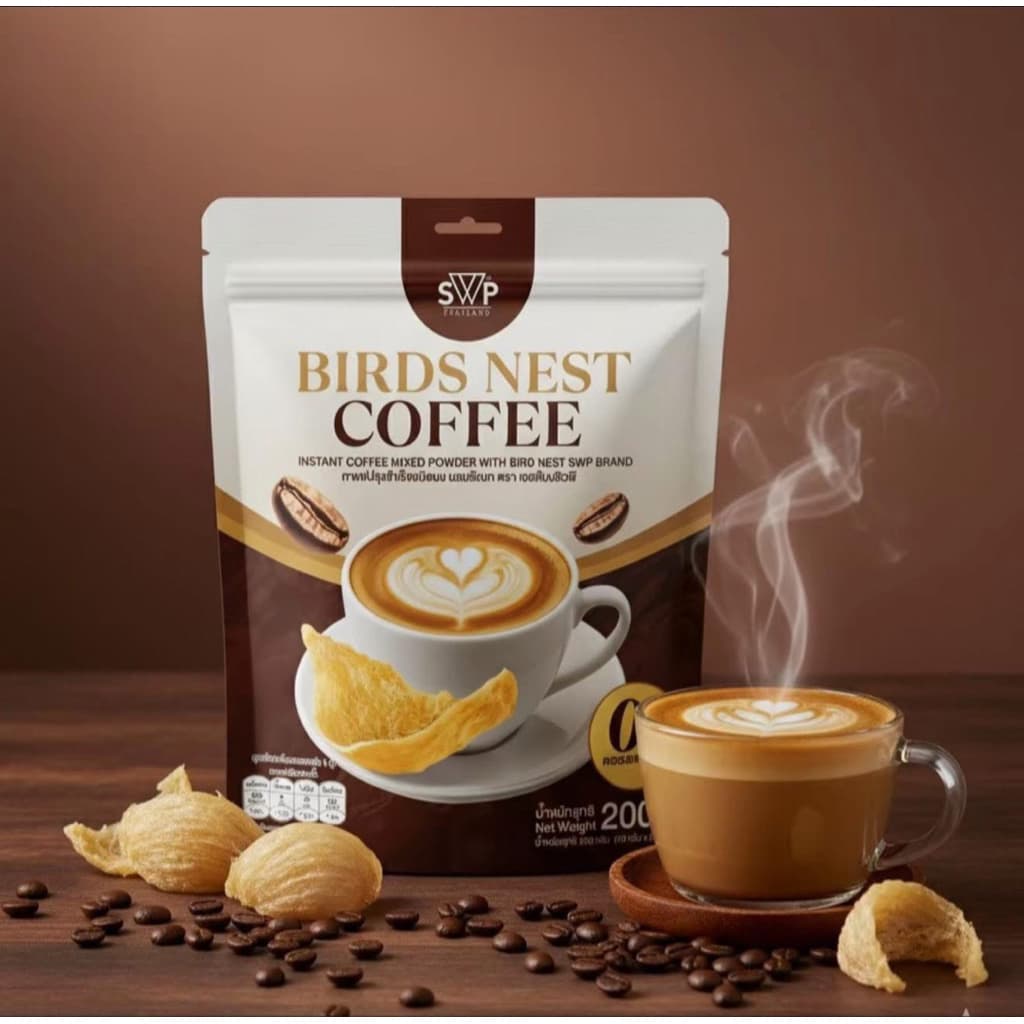 กาแฟรังนกคอลลาเจนSWP 1ห่อ (20ซอง)