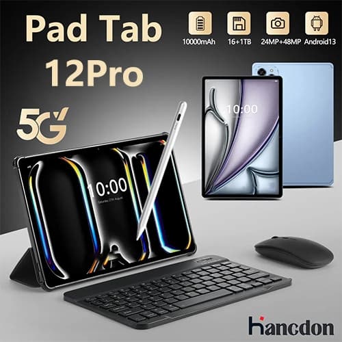 Gaxy ซื้อ 1 แถม 11 12Pro HD 11.8 นิ้ว Dual SIM แท็บเล็ตดั้งเดิม 5G Tablet 16GB + 1TB ROM Dual SIM… รูปที่ 1