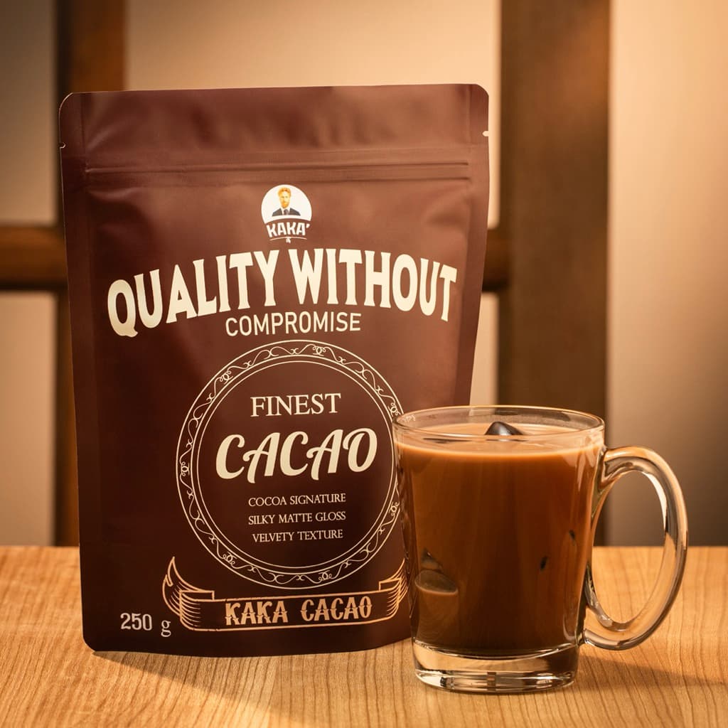 กาก้า ผงคาเคา Kaka cacao finest (250 กรัม) ผงคาเคา 100% จากประเทศ กาน่า รูปที่ 1