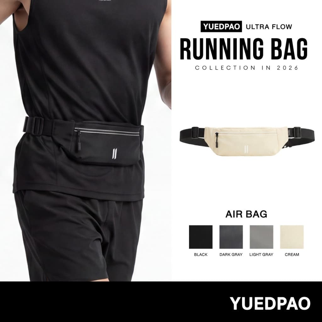 Yuedpao Ultra Flow Running Air Bag กระเป๋าวิ่ง น้ำหนักเบา กระเป๋าออกกำลังกาย ใส่มือถือได้