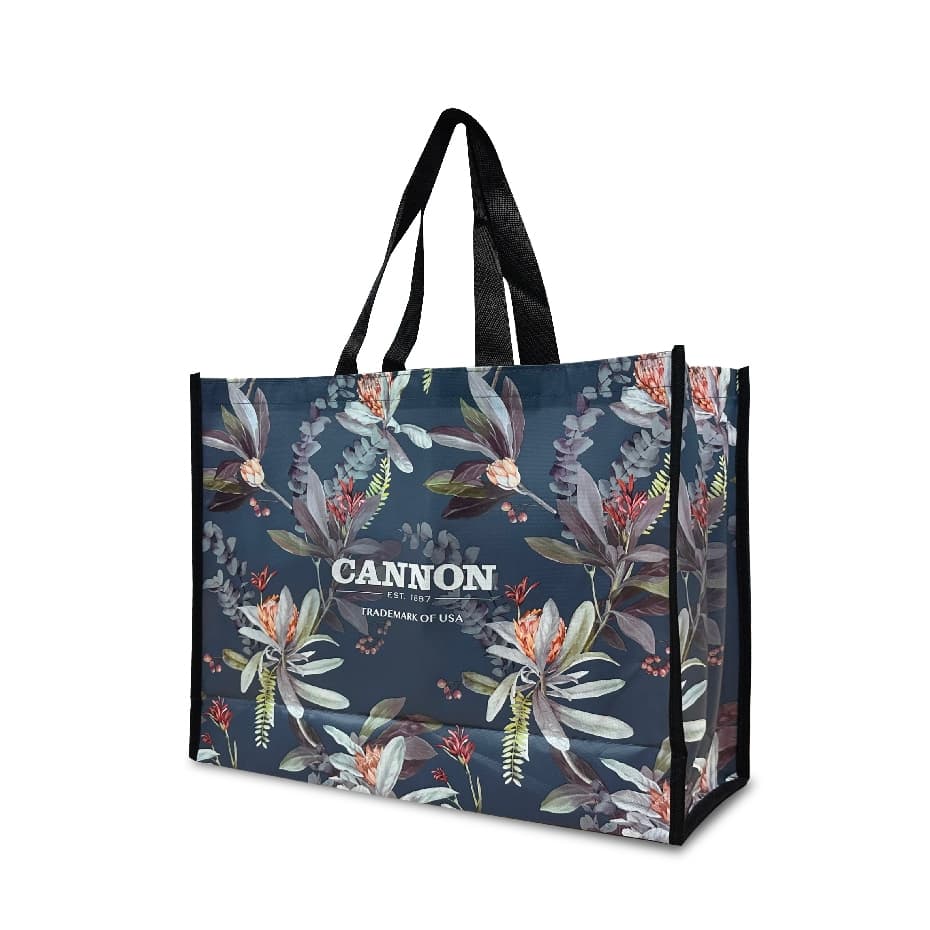 CANNON กระเป๋าผ้า Lamination Non Woven รุ่น Woodridge ถุงผ้าช้อปปิ้งเคลือบลามิเนต กันน้ำ ทนทาน (1 ใบ) รูปที่ 1