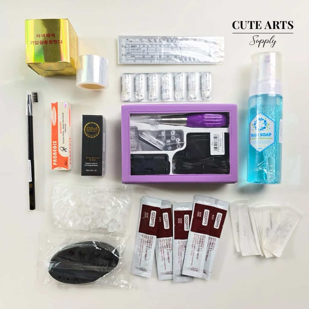 เซ็ตคิ้วสไลด์ เครื่องเวียดนาม Bluesoap แลป สีGM ดินสอเขียนคิ้ว เจลซองน้ำตาล ไม้โปร แหวนใส่สี แท่นยาง… รูปที่ 1