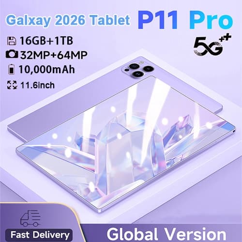 แท็บเล็ต รองรับซิม 2026 Tablet Android 14.0 【16GB RAM 1TB ROM】แท็บเล็ต หน้าจอคมชัด 2.5K ขนาด 11 นิ้ว รูปที่ 1
