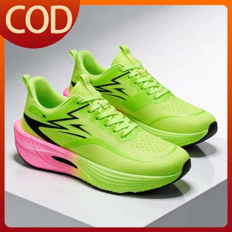 COD รองเท้าวิ่งผ้าใบ สำหรับผู้ชายและผู้หญิง กระดานคาร์บอนไฟเบอร์ยืดหยุ่น น้ำหนักเบา…