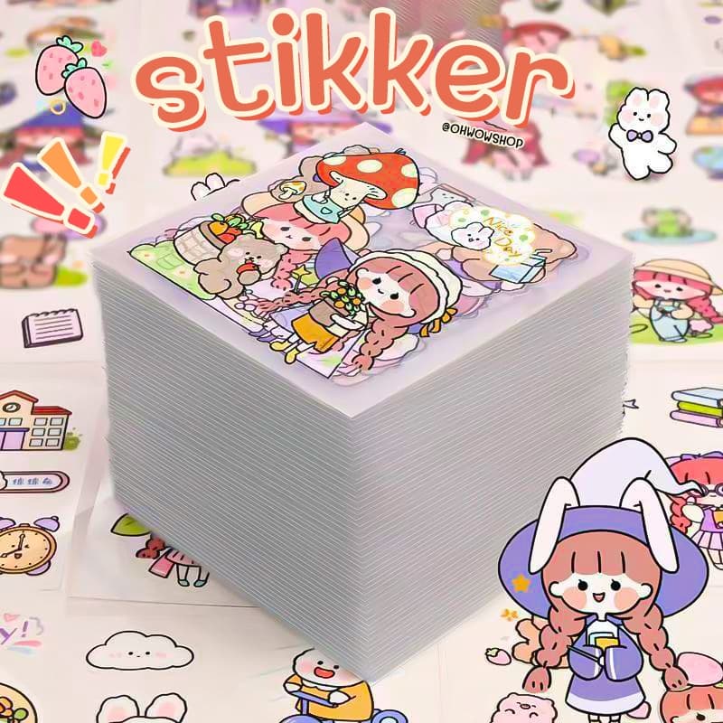 สติ๊กเกอร์ลายการ์ตูน สติกเกอร์พลาสติกใส📌คละลายตามแบบ พร้อมส่งในไทย ตกแต่งDIY stikker ราคาส่ง รูปที่ 1