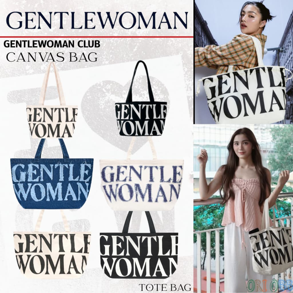 🔖พร้อมส่ง💯Gentlewoman Club :GW Canvas Shoulder Tote Bag กระเป๋าผ้า กระเป๋าแบรนด์ไทย กระเป๋า gentlewomen รูปที่ 1