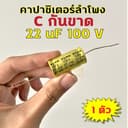 C กันขาด 22 uF 100 V NP (1 ชิ้น) ขนาด 32x16 mm คอนเดนเซอร์ คาปาซิเตอร์ลําโพง Capacitor คุณภาพดี DKN Sound