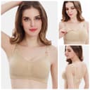 Bra01 บราเปิดให้นม สปอร์ตบราไร้โครง เสื้อชั้นในให้นมบุตร ตะขอหลังปรับได้