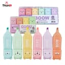 Thunlit ชุดปากกาเน้นข้อความลายการ์ตูนขนาดเล็ก 6 สี สําหรับทําสมุด DIY และวางแผนของนักเรียน