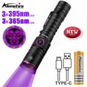 Alonefire SV103 15W UV 395/365nm USB ชาร์จไฟฉายแมวสุนัขปัสสาวะ Tinea Ore Money Scorpion Fluorescence Marker…