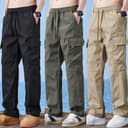 กางเกงขายาวผู้ชาย ชายแบบเรียบง่าย ใส่ได้ทุกวัน ไซส์ M-4XL เนื้อผ้าสบายๆ