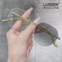 LUSEEN แว ่นตา แว่นตาโฟโตโครมิก ป้องกันแสงสีฟ้า และป ้องกันรังสีแว ่นตารอบแว เต ็มขอบสําหรับผู ้ชายผู ้หญิง…