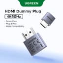 UGREEN HDMI Dummy Plug 4K60Hz ความละเอียดที่กําหนดเอง ปลั๊กแอนด์เพลย์ Dummy Plug พร้อม LED รองรับ Windows,…