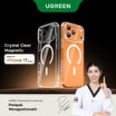 UGREEN เคสโทรศัพท์แม่เหล็กโปร่งใส ป้องกันสีเหลือง สําหรับ iPhone 17 Pro Max iPhone 17 Air iPhone 18 Pro Max