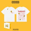 BOOM เสื้อยืดผู้ชายแขนสั้น 100% ผ้าฝ้าย เสื้อยืดคอกลมสีพื้น ลายแฟชั่นทันสมัย นุ่มสบาย เหมาะสําหรับเยาวชน