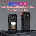 Flymile มัลติฟังก์ชั่กระต่ายกรงกรอบอลูมิเนียมสําหรับ Insta360 X4 Air, ซิลิโคนเลนส์หมวกป้องกัน Anti-drop…