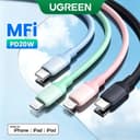 Ugreen สาย USB C เป็น Lightning 3 ฟุต - สายเคเบิล Lightning iPhone ได้รับการรับรอง MFi, PD 20W USBC Lightning…
