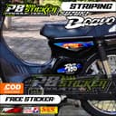 SUZUKI RC 100 BRAVO VARIATION STRIPING / SUZUKI RC 100 BRAVO สติ๊กเกอร์ LIST HOTWELS FIRE MOTIF