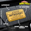 สติ๊กเกอร์มอเตอร์ไซค์ WARNING WARNING INTROVERT WARNING – 3D เรซิ่นรถยนต์สัญลักษณ์รถจักรยานยนต์ Anti…
