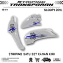 มอเตอร์ไซค์ Striping (A-01) Scoopy 2015 - 2016 Retro Transparent UV ทนทาน ANTI-FADING COOL