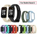 สายรัดซิลิโคนสําหรับ Redmi Band 2 Xiaomi Smart Band 8 Active กันน้ํากีฬาสายนาฬิกาอัจฉริยะสายรัดข้อมือแฟชั่น