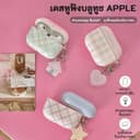 เคส สําหรับ Macarons-ลายสก๊อต Air-pods 4 Imd พร้อมจี้สร้างสรร หูฟังไร้สายบลูทูธเรียบ