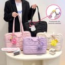 14-15.6 inch กระเป๋าโท้ทใส่แล็ปท็อปสําหรับผู้หญิง กระเป๋าผ้าแคนวาสความจุสูง (สะพายไหล่หรือถือได้)
