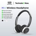 GOOJODOQ J242 หูฟังไร้สายบลูทูธ 5.3 Voice Assistant ที่คาดผมแบบปรับได้น้ําหนักเบาและกะทัดรัด