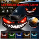 Rstob Devils Eye พลังงานแสงอาทิตย์ LED ไฟเตือนแบบไดนามิกหลายโหมดตกแต่งไร้สาย