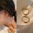 พร้อมส่ง LILY.C ต่างหูห่วงแบบเกลียวเงิน S925 สไตล์มินิมอล